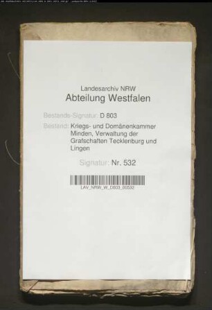 Die von dem Akziseinspektor Lucius zu Cappeln bestellte Kaution