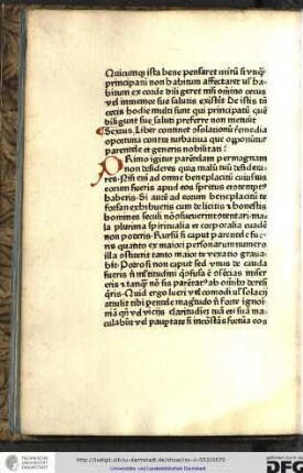 Sextus liber continet consolationum remedia oportuna contra turbativa que opponuntur parentele et generis nobilitati.