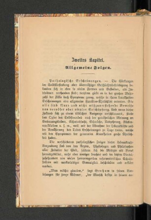 Zweites Kapitel. Allgemeine Folgen.