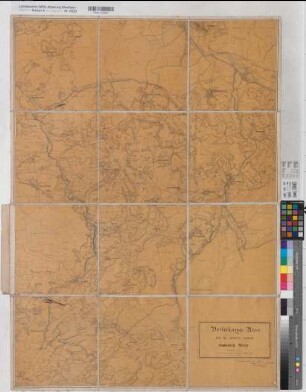Balve (Balve) Boingsen (Menden) Verleihungsriß für die Distriktmuthung Landsberg-Velen 1857 1 : 20 000 96 x 68 Zeichnung kopiert: H. Binder Landsberg-Velen Nr. 515