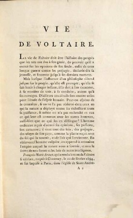 Oeuvres complètes de Voltaire, 70. Vie De Voltaire : 1769 - 1778