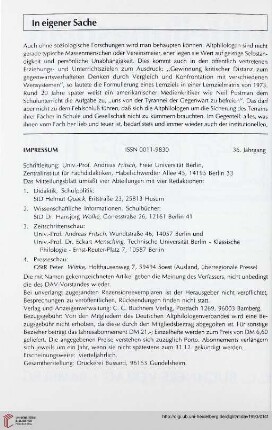In eigener Sache