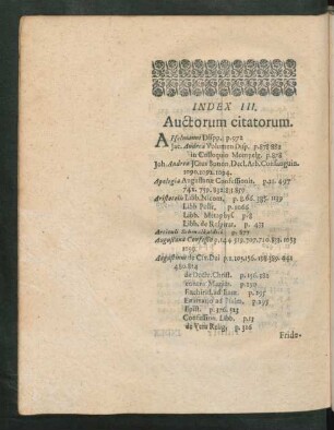 Index XXX. Auctorum citatorum.