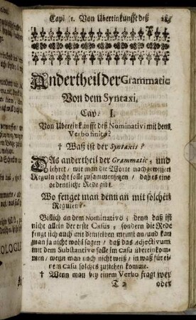 Andertheil der Grammatic. Von dem Syntaxi.