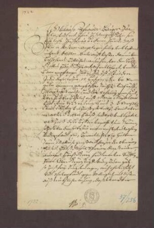 Schuldverschreibung von Niklaus Sprauer von Ulm gegen das Kloster Schwarzach
