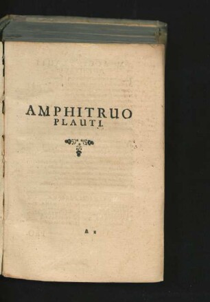 Amphitruo Plauti.