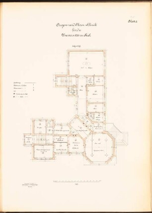 Augen- und Ohrenklinik der Christian-Albrechts-Universität Kiel: Grundriss EG 1:100