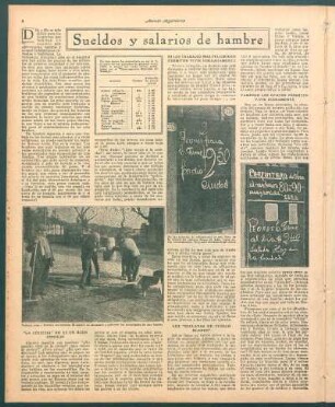 Sueldos y salarios de hambre