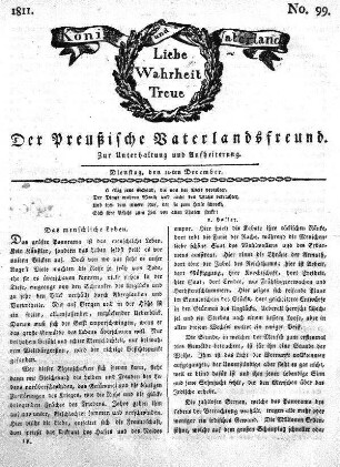 No. 99., vom 10ten December