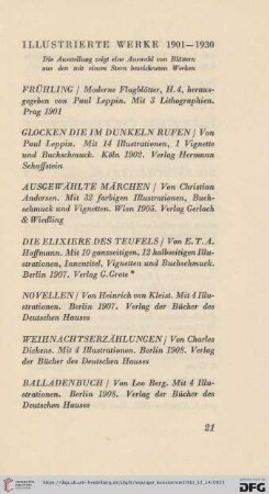 Illustrierte Werke 1901-1930