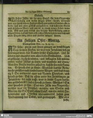 Am Heiligen Oster-Montag