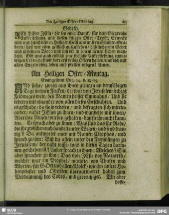 Am Heiligen Oster-Montag