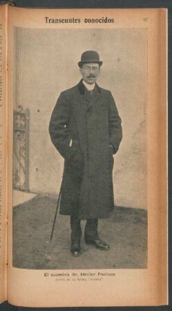 El maestro Sr. Héctor Panizza, autor de la ópera "Aurora" - [Retrato]