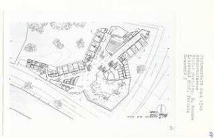 Konservatorium, Berlin-Tiergarten (Diplomarbeit bei Peter Poelzig): Grundriss Niveau 0.00, 1:200
