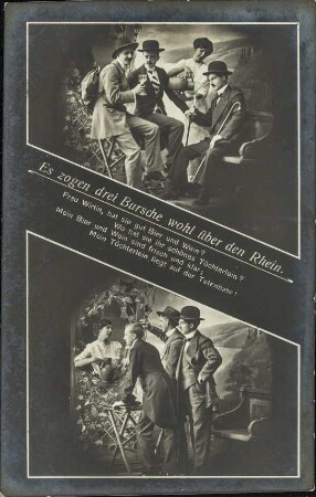 Es zogen drei Bursche wohl über den Rhein - Frau Wirtin [...]