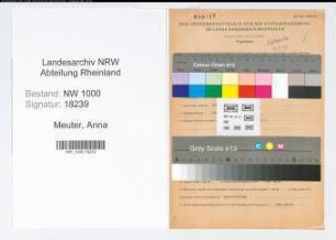 Entnazifizierung Anna Meuter, geb. 19.09.1885 (Kauffrau)