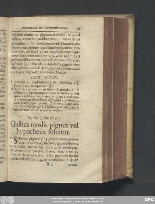 Tit. VI. (VIII. 26. 31.) Quibus modis pignus vel hypotheca solvitur.
