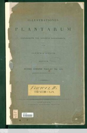 Illustrationes Plantarum Imperfecte Vel Nondum Cognitarum : Cum Centuria Iconum