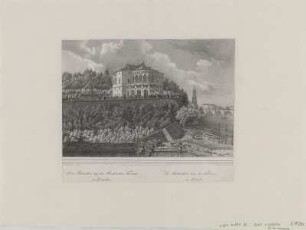 Ansicht des Belvedere auf der Brühlschen Terrasse in Dresden, Lithographie, um 1850 : Das Belvedére auf dem Brühl'schen Terrasse in Dresden =La Belvedére sur la Terrasse à Dresde / N. d. Natur u. a. Stein gez. v. Lütke. - Berlin : Schröder ; Berlin : Lithogr. Institut , [ca. 1850]. - 1 Kunstbl. : Lithogr. ; 22 x 15 cm