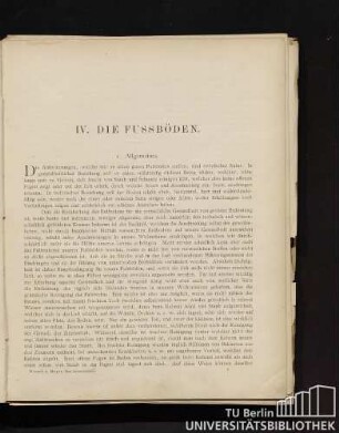 IV. Die Fußböden.