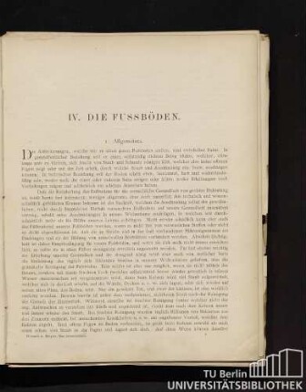 IV. Die Fußböden.