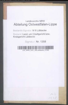 Erblasser: Windhorst, Jacob Friedrich: