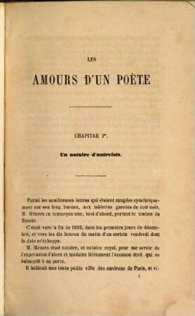 Les amours d'un poète