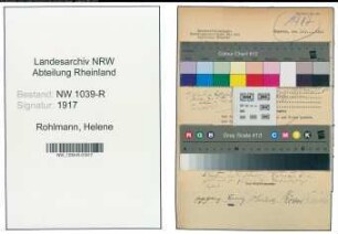Entnazifizierung Helene Rohlmann , geb. 28.08.1891 ()