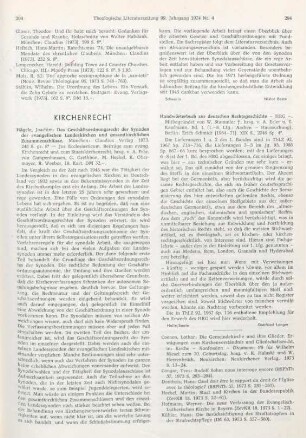 294 [Rezension] Hägele, Joachim, Das Geschäftsordnungsrecht der Synoden der evangelischen Landeskirchen und gesamtkirchlichen Zusammenschlüsse