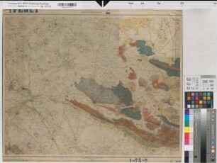 Rheinprovinz Westfalen (Provinz) geologische Karte der Rheinprovinz und der Provinz Westfalen auf Grundlage der v. Dechenschen Geologischen Karte und der Königlichen Generalstabs Karte 2. Sektion Tecklenburg