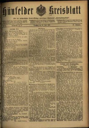 Ausgabe vom Dienstag, den 18. Juni 1918.