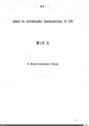Staatshaushaltsplan 1929, Heft 11