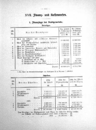 XVII. Finanz- und Kassenwesen