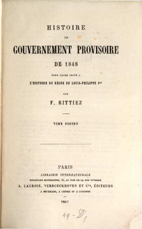 Histoire du gouvernement provisoire de 1848, 2