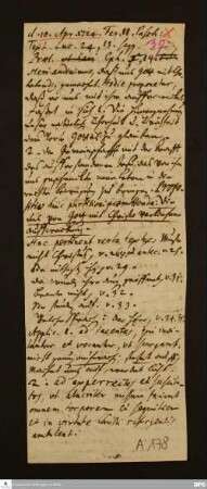 Disposition der Predigt von August Hermann Francke über Lk. 24,13f. am 10.04.1724.