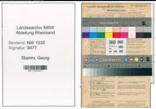 Entnazifizierung Georg Stamm , geb. 07.01.1895 (Chemiker)