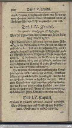 Das LV. Capitel, Von Schmertzen und Aufblähung des Magens, Sodbrennen und Hertzwehe