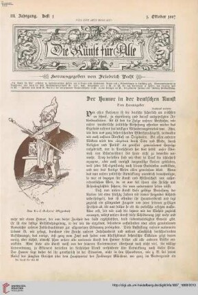 Heft 1 (1. Oktober 1887)