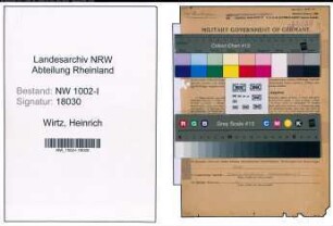 Entnazifizierung Heinrich Wirtz, geb. 19.04.1902 (Sachbearbeiter)