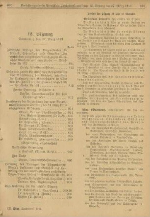 12. Sitzung, Donnerstag den 27. März 1919