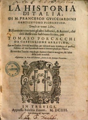La historia d'Italia : divisa in venti libri