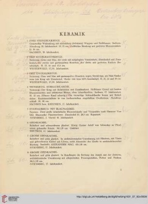 Keramik (Nr. 1-51)