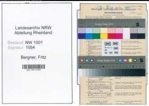 Entnazifizierung Fritz Bergner, geb. 26.02.1902 (Angestellter)