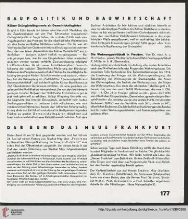 Baupolitik und Bauwirtschaft