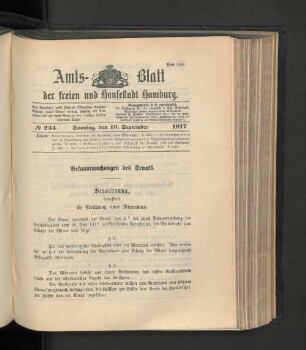 No. 234, 16. September 1917