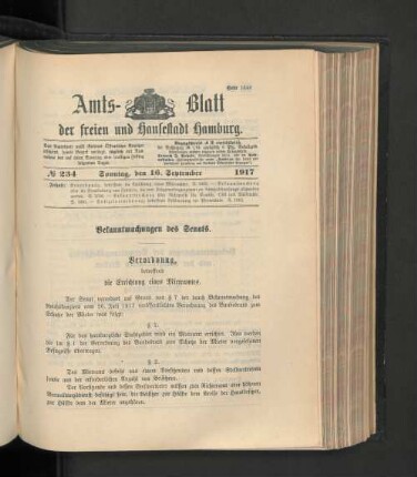 No. 234, 16. September 1917