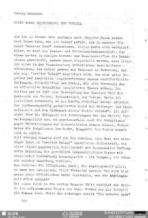 Start einer Zeitschrift: Res Publica