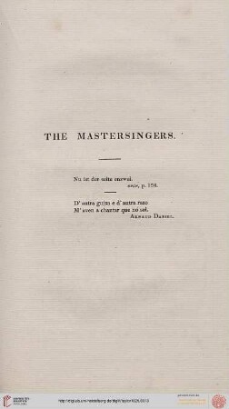 Specimens: The Mastersingers