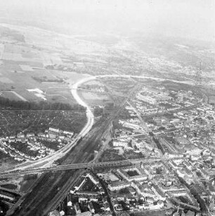 Bau der Umgehungsstraße Durlach.