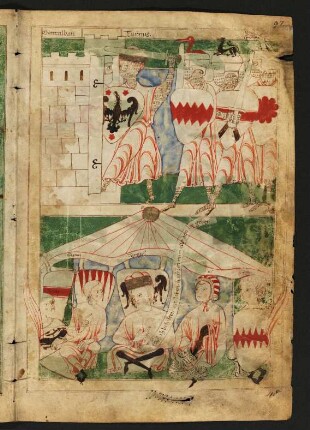 Miniatur: Turnus nach dem Kampf im Zelt